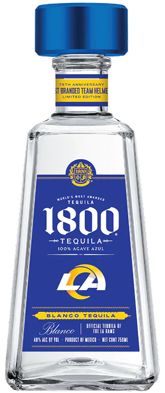 1800 TEQUILA SILVER OFFICIAL RAMS BOTTLE 750ML