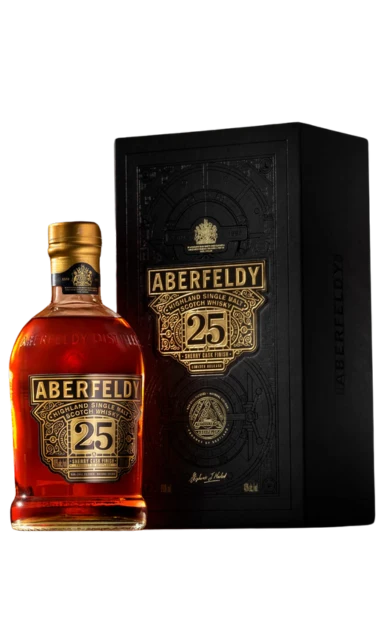 ABERFELDY SCOTCH SINGLE MALT SHERRY CASK FINISH LIMITED RELEASE 25YR 700ML - Image 2