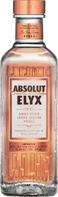 ABSOLUT VODKA ELYX SINGLE STATE SWEDEN 375ML