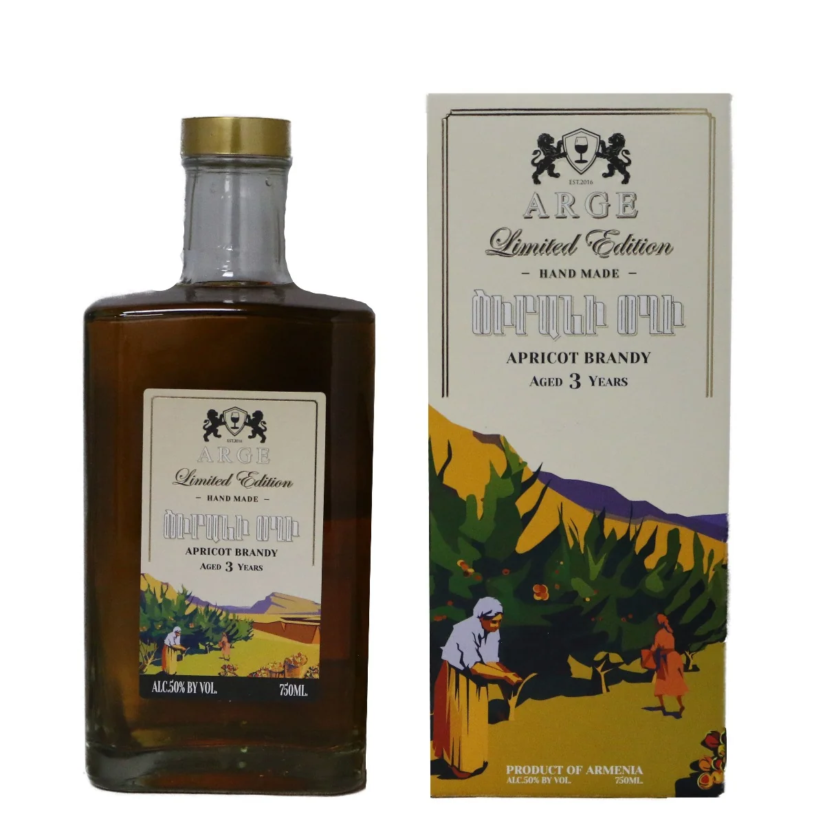 ARGE BRANDY APRICOT ARMENIA 3YR 750ML