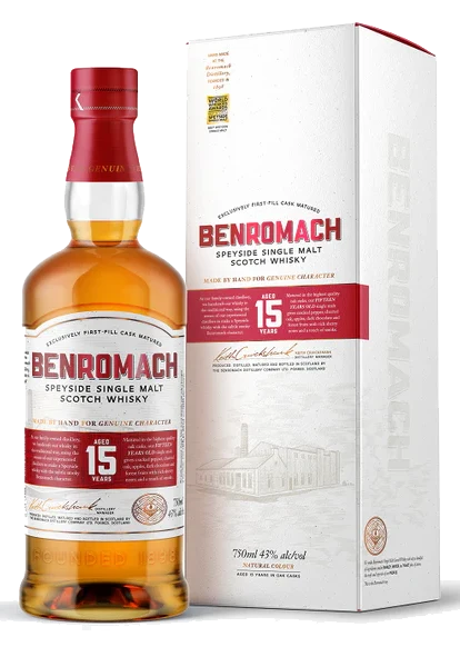 BENROMACH SCOTCH SINGLE MALT SPEYSIDE 86PF 15YR 750ML