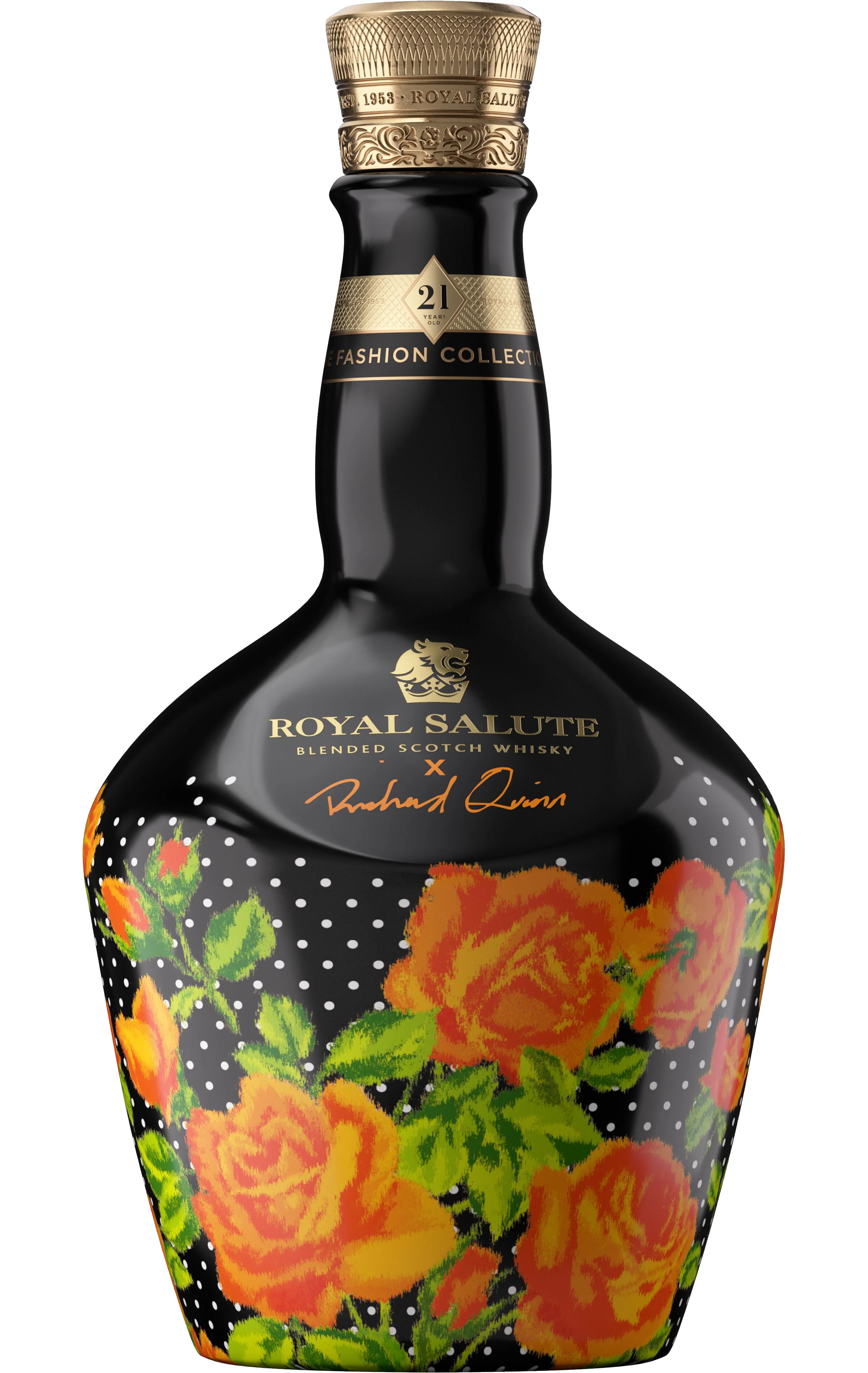 CHIVAS BROTHERS ROYAL SALUTE X RICHARD QUINN SCOTCH BLENDED FASHION ORANGE FLOWER COLLECTION 21YR 700ML