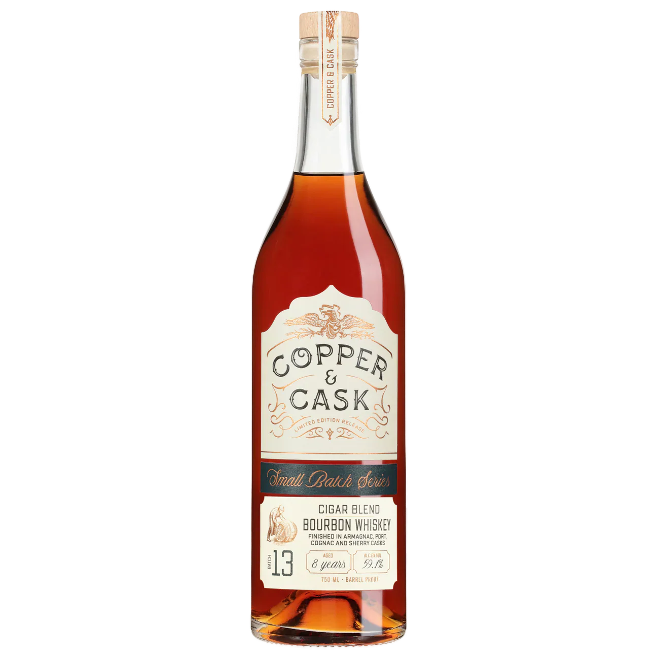 COPPER & CASK BOURBON CIGAR BLEND SMALL BATCH SERIES INDIANA 8YR 750ML