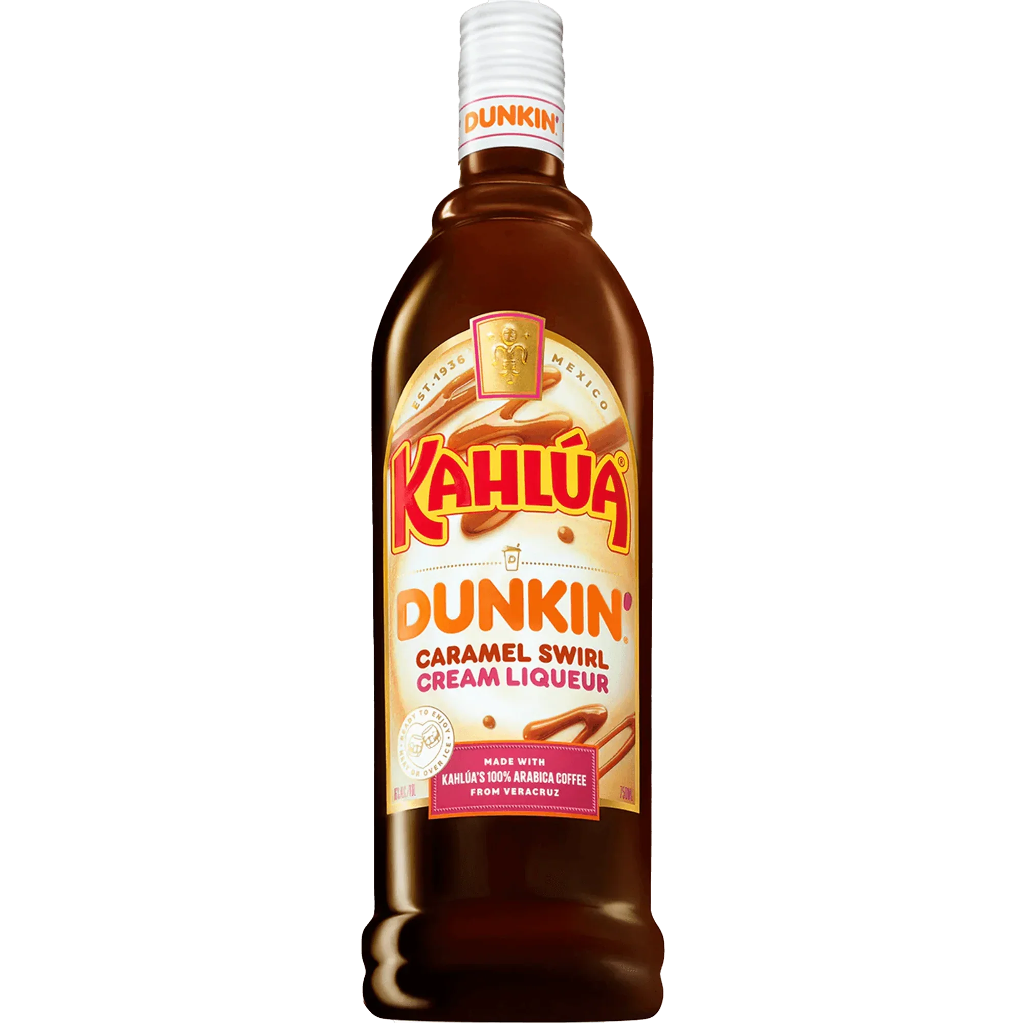 KAHLUA LIQUEUR DUNKIN EDITION CARAMEL SWIRL COFFEE MEXICO 750ML