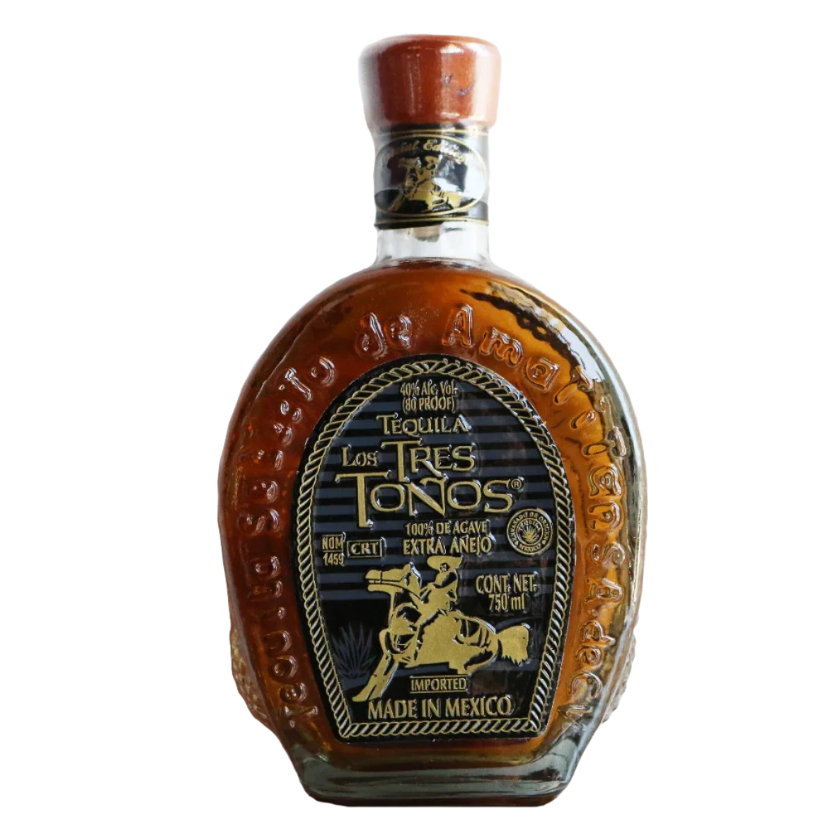 LOS TRES TONOS TEQUILA EXTRA ANEJO 750 ML