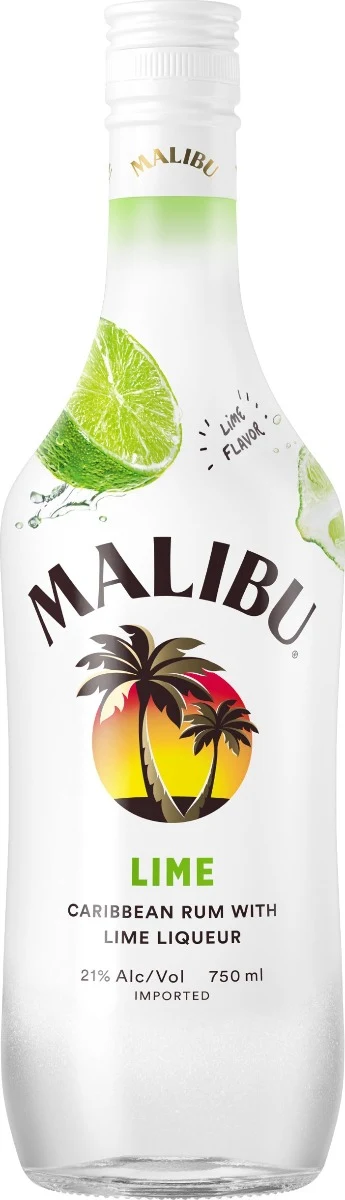 MALIBU RUM LIME LIQUEUR CARIBBEAN 750ML