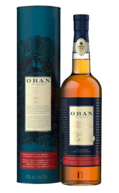OBAN SINGLE MALT SCOTCH WHISKY DISTILLERS EDITION DOUBLE MATURED MONTILLA FINO CASK 750ML