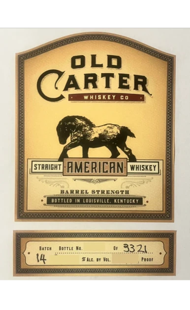 OLD CARTER WHISKEY BARREL STRENGTH BATCH 14 KENTUCKY 750ML