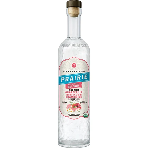 PRAIRIE VODKA SUSTAINABLE SEASONS ORGANIC GRAPEFRUIT HIBISCUS AND CHAMOMILE FLAVOR MINNESOTA 750ML