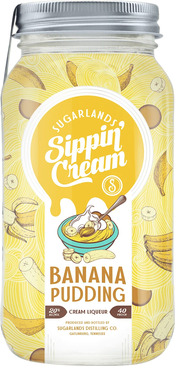 SUGARLANDS LIQUEUR SIPPING CREAM BANANA PUDDING TENNESSEE 750ML