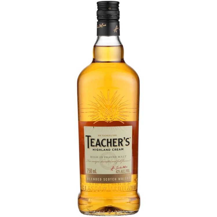 TEACHERS SCOTCH BLENDED HIGHLAND CREAM 86PF 750ML