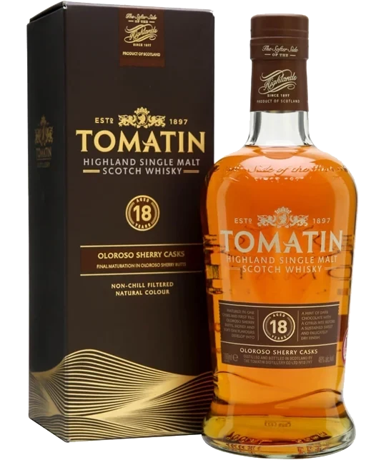 TOMATIN SCOTCH SINGLE MALT OLOROSO SHERRY CASK 18YR 92PF 750ML